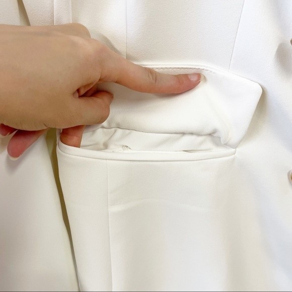 House of Harlow 1960 White Oversized Blazer Gold Buttons - Picture 8 of 12